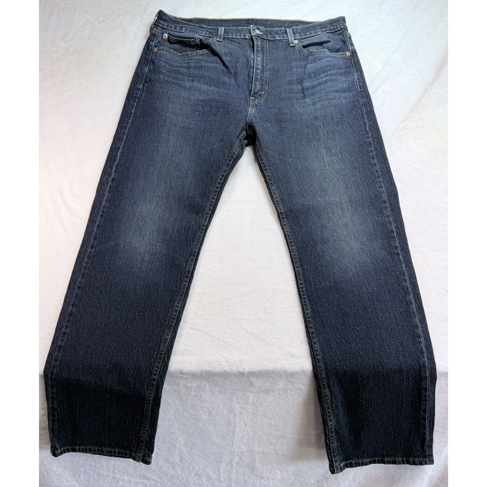Levi's 505 Regular Fit Men's Jeans W38 L32 Dark Wash Indigo Blue Denim (38x31)